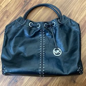 Michael Kors Black Leather Studded Bag